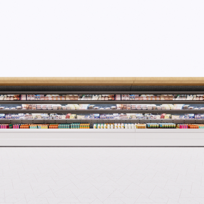  现代超市冷藏柜su模型 