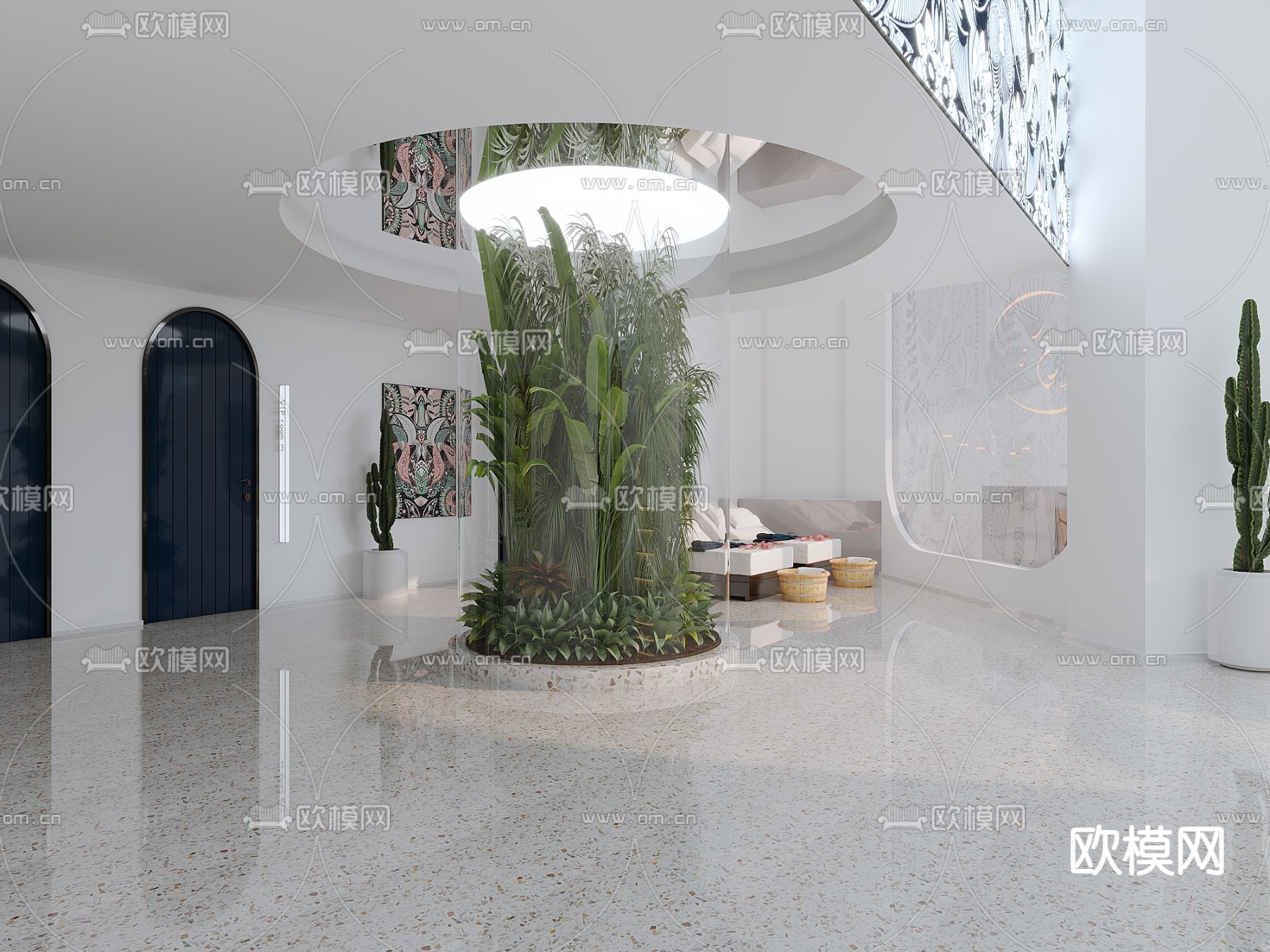 现代SAP按摩店大厅3d模型