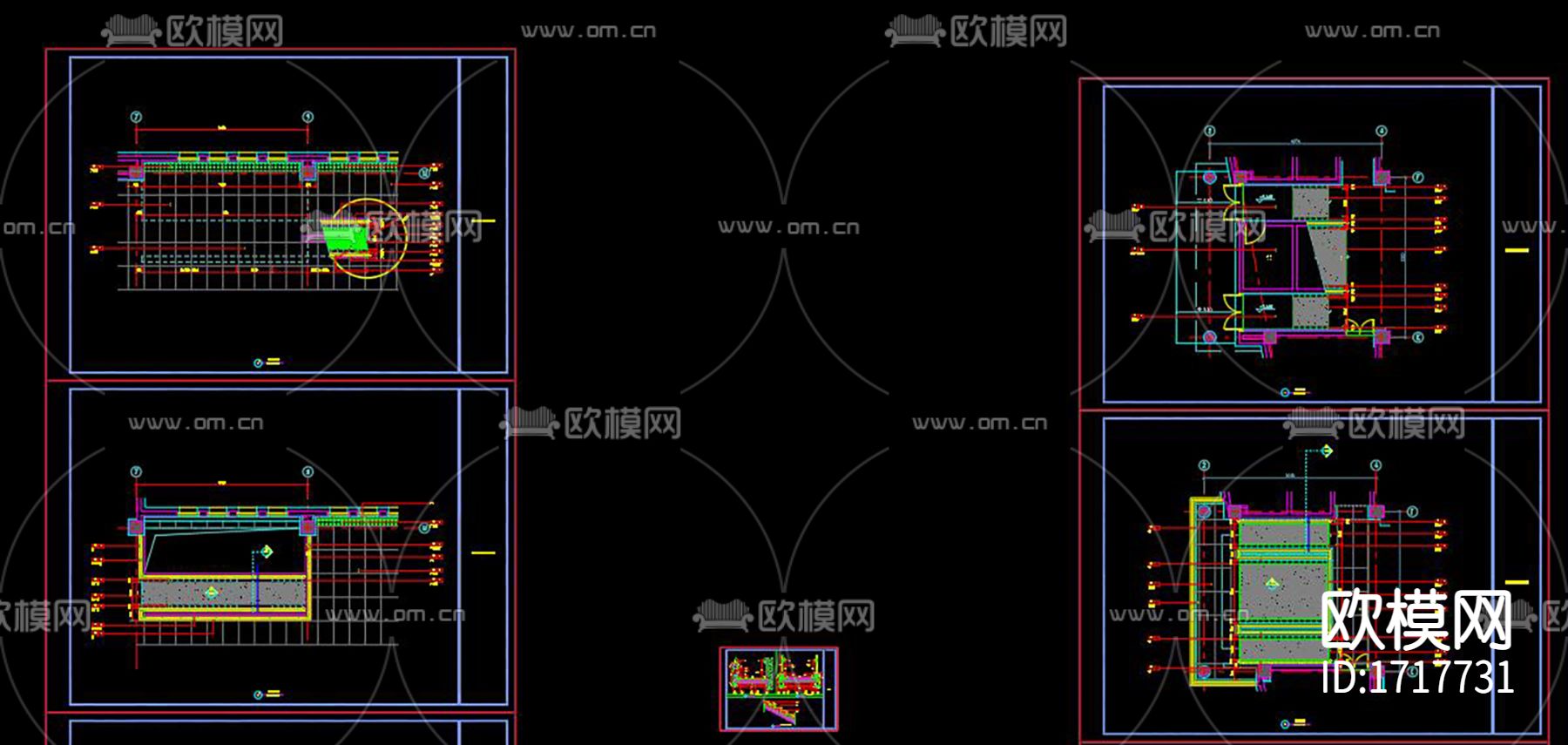 楼梯电梯CAD详图下载（渲染图5）