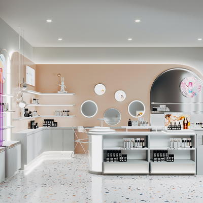  现代化妆品专卖店su模型 