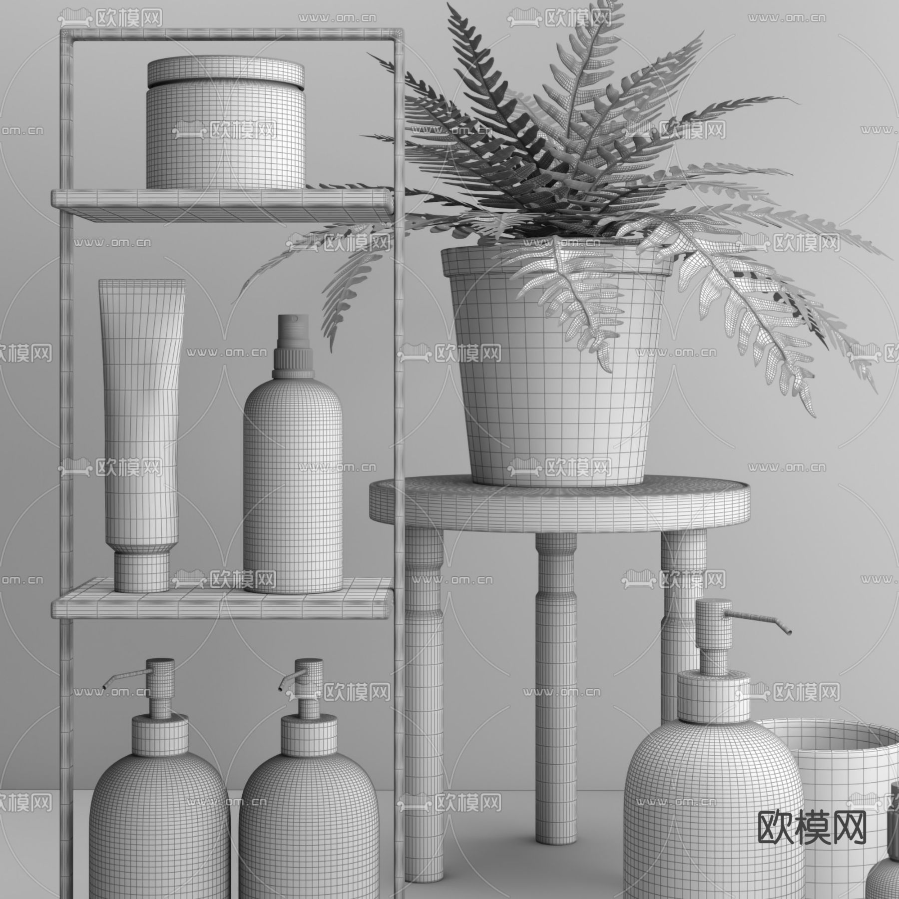 现代卫浴洗涤日用品3d模型