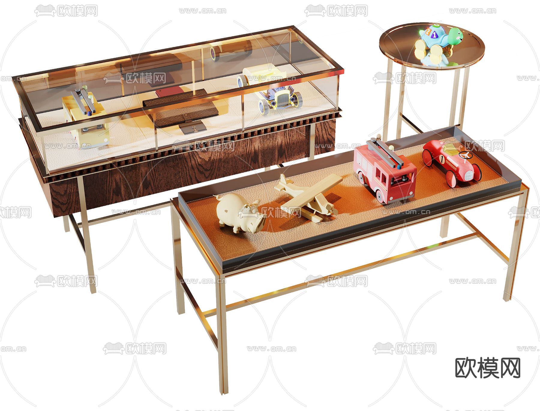 现代玩具展架3d模型