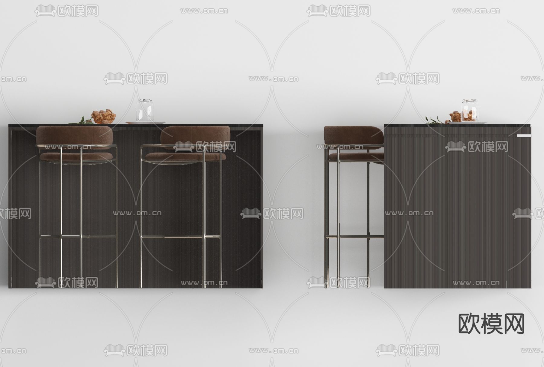 新中式吧台免费3d模型下载