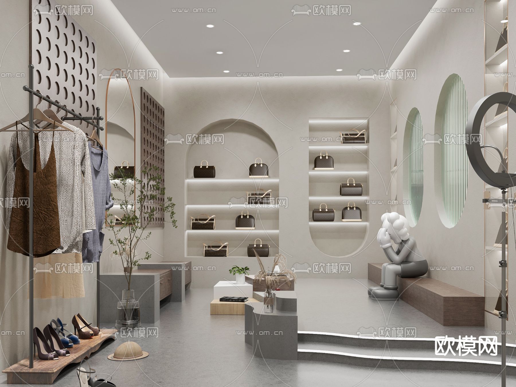 现代直播间3d模型下载