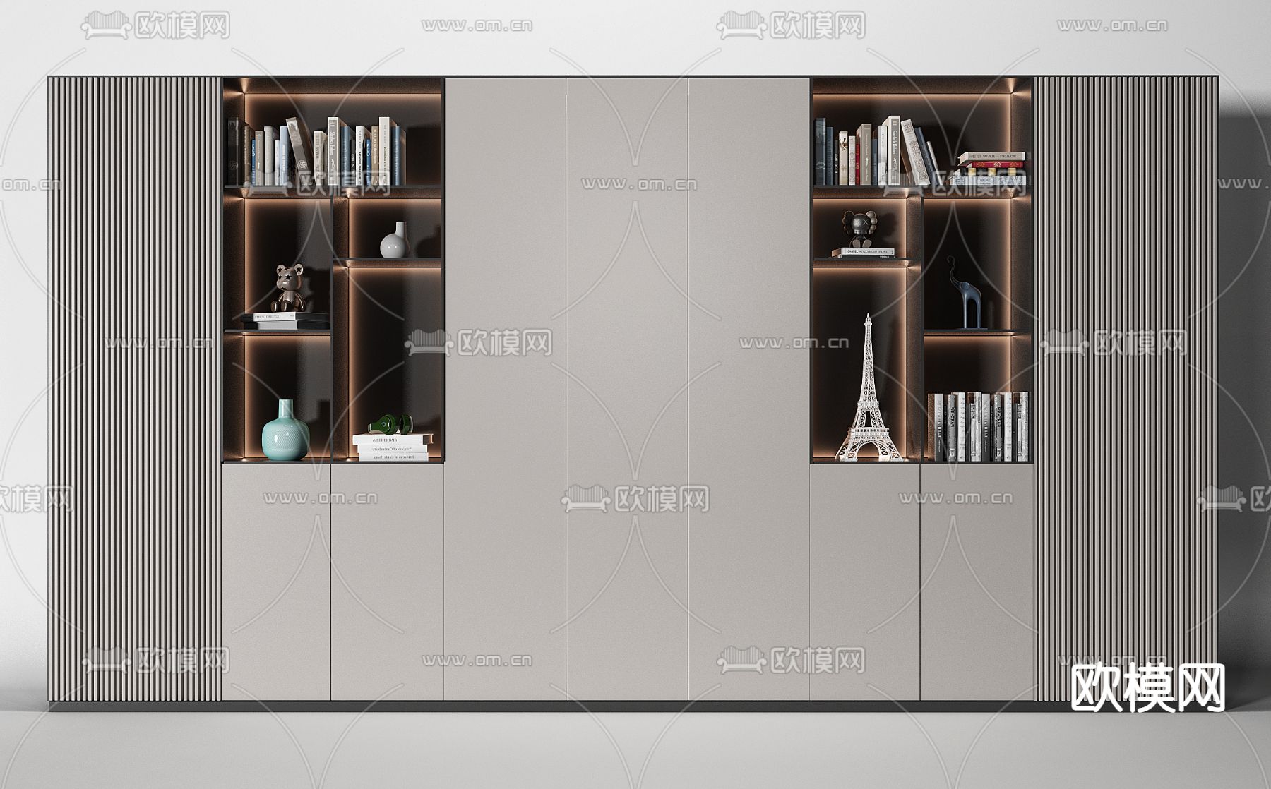 现代轻奢装饰柜3d模型下载