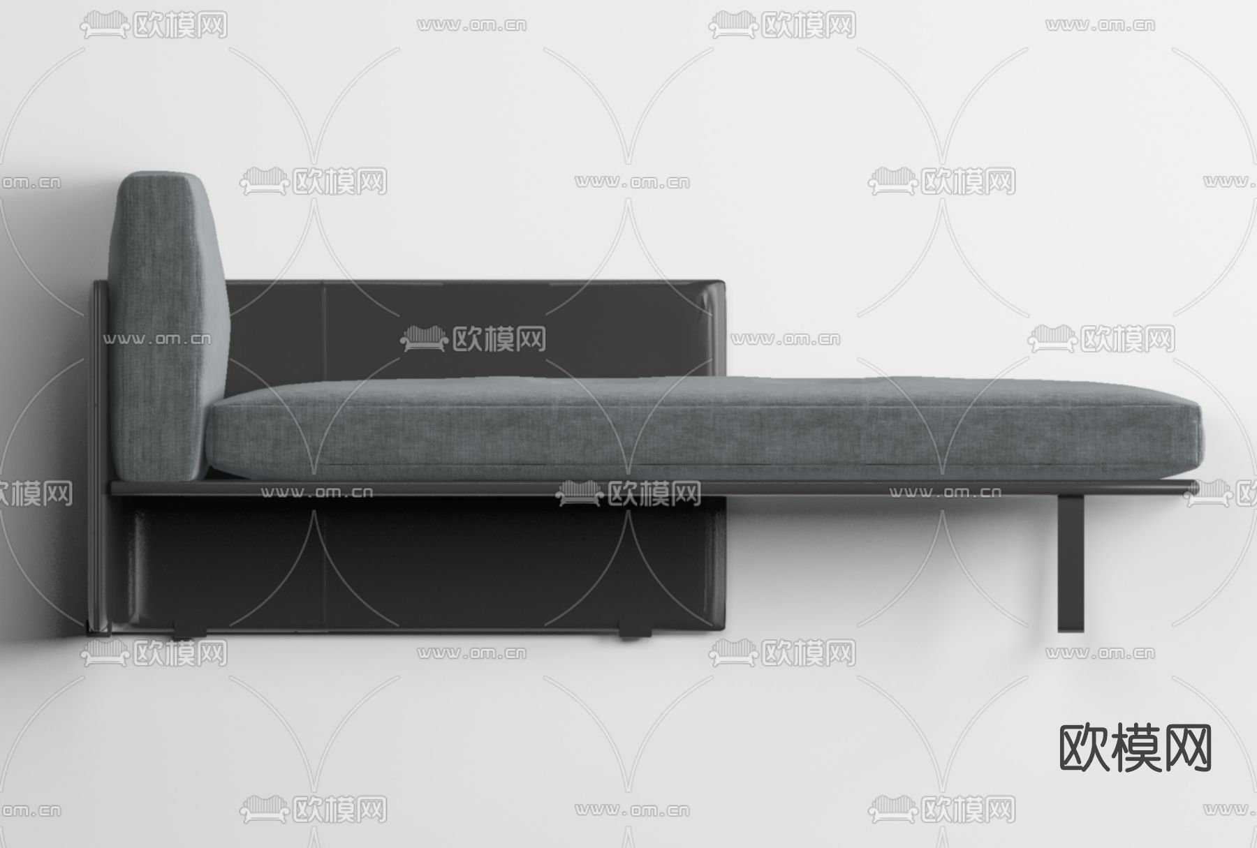 现代布艺贵妃椅免费3d模型下载