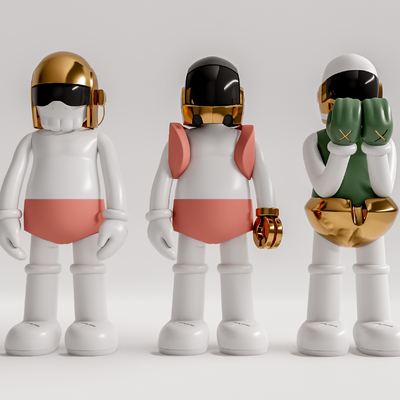 现代宇航员雕塑su模型