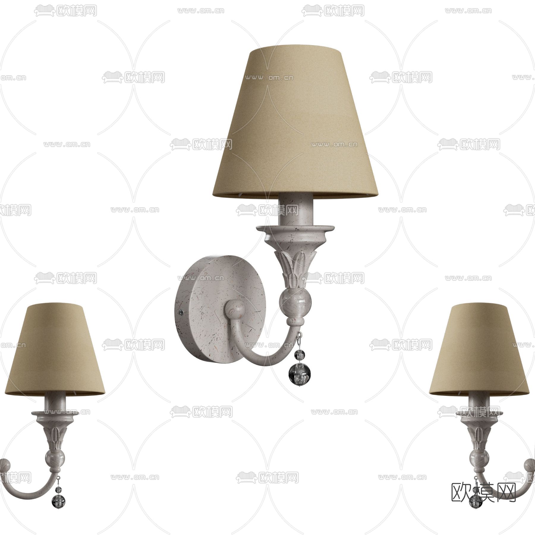 简欧壁灯免费3d模型下载