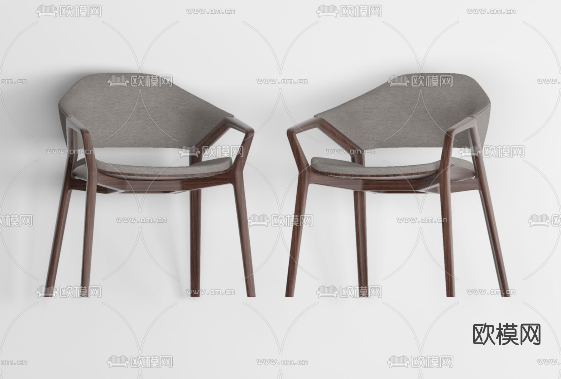 新中式单椅免费3d模型下载