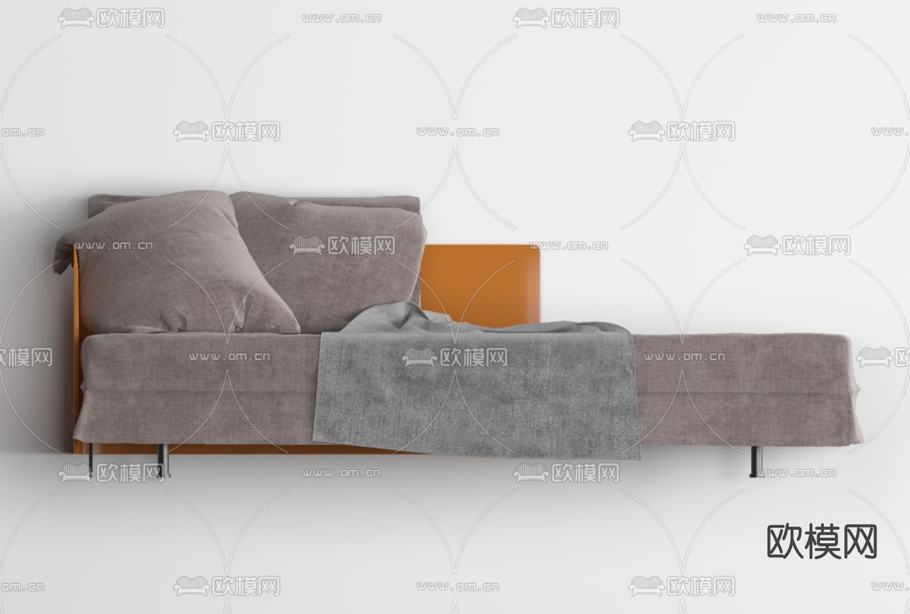 现代贵妃椅免费3d模型下载