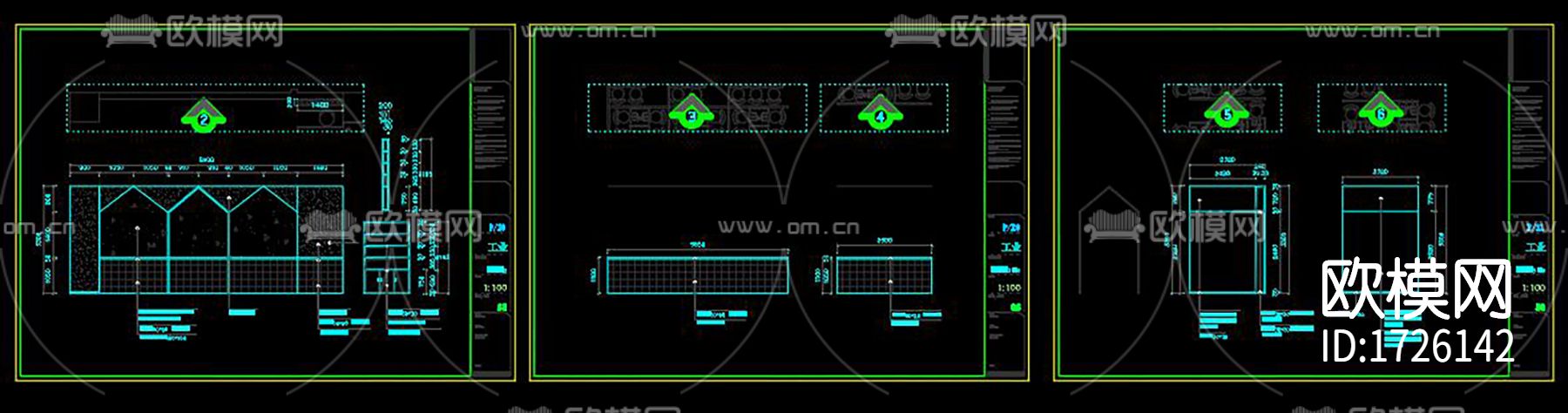 餐厅cad施工图下载（渲染图7）