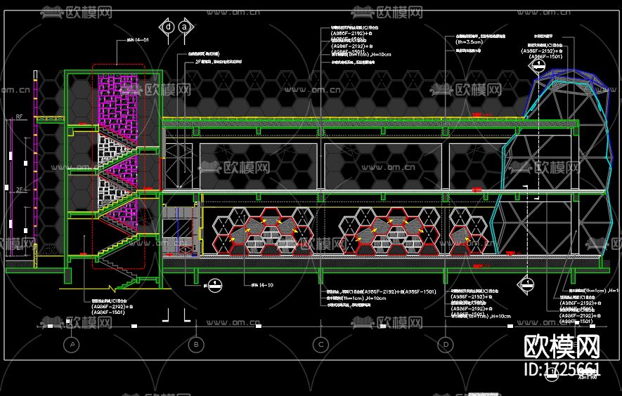 幼儿园建筑cad施工图下载（渲染图1）