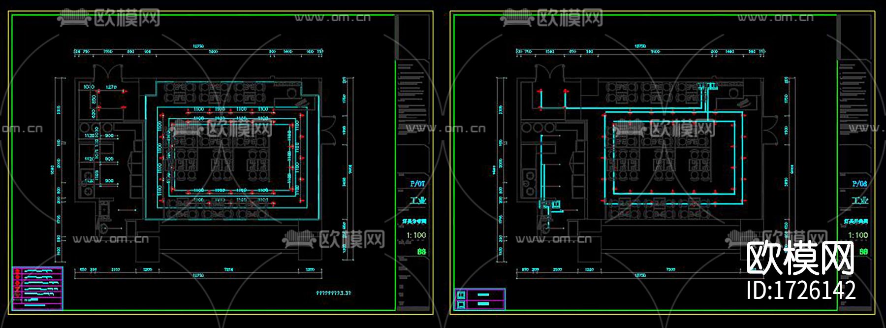 餐厅cad施工图下载（渲染图6）