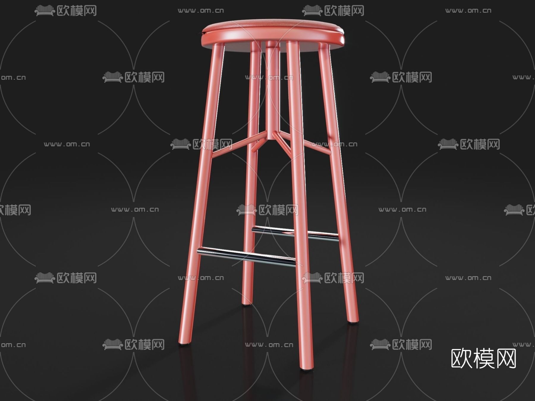 现代吧台椅免费3d模型下载