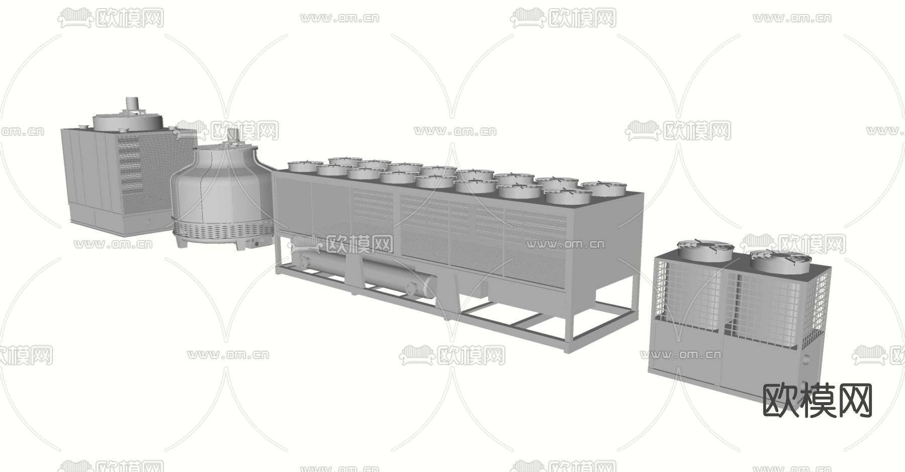 现代机电设备su模型下载（渲染图4）