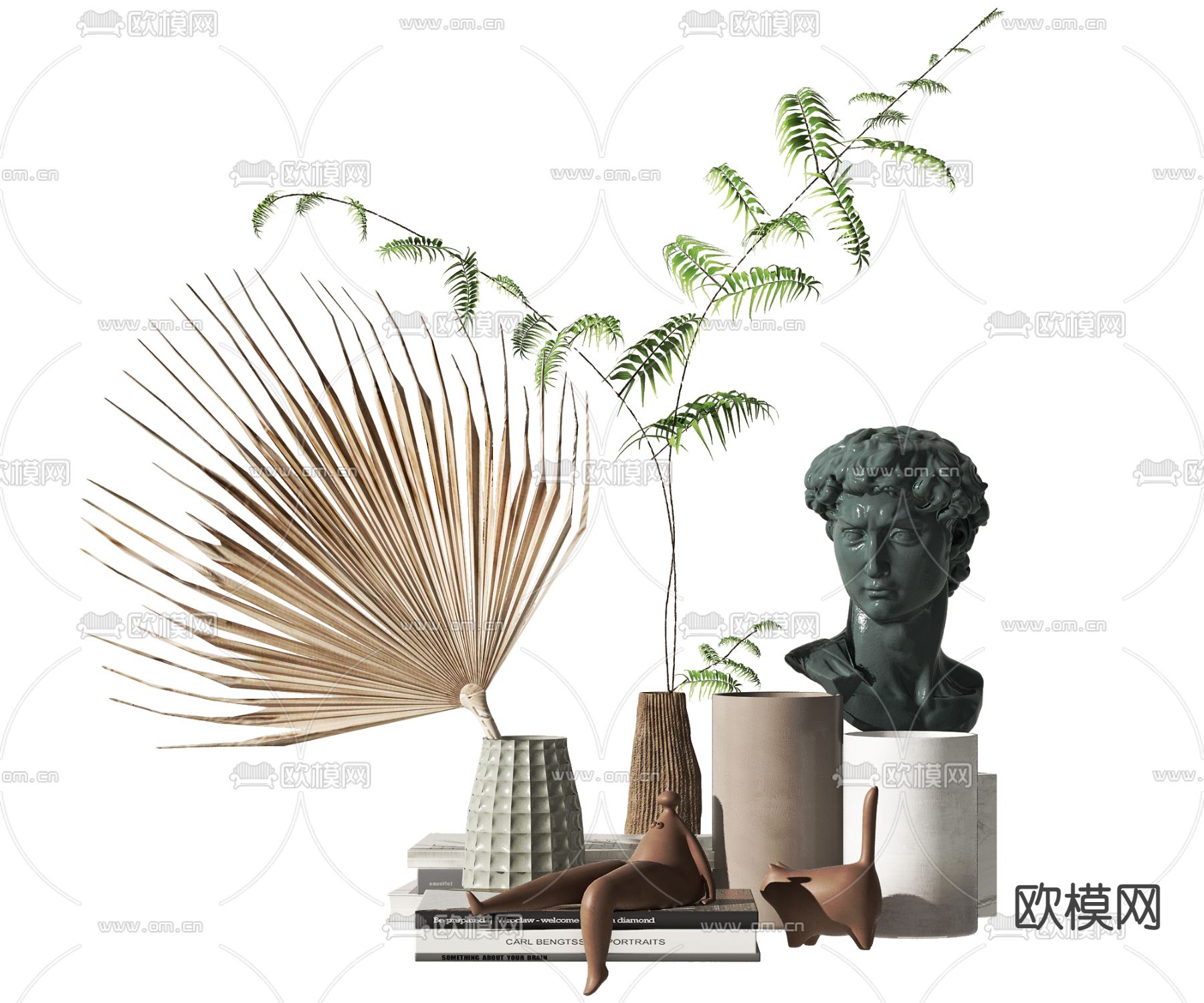 现代花瓶雕塑摆件3d模型