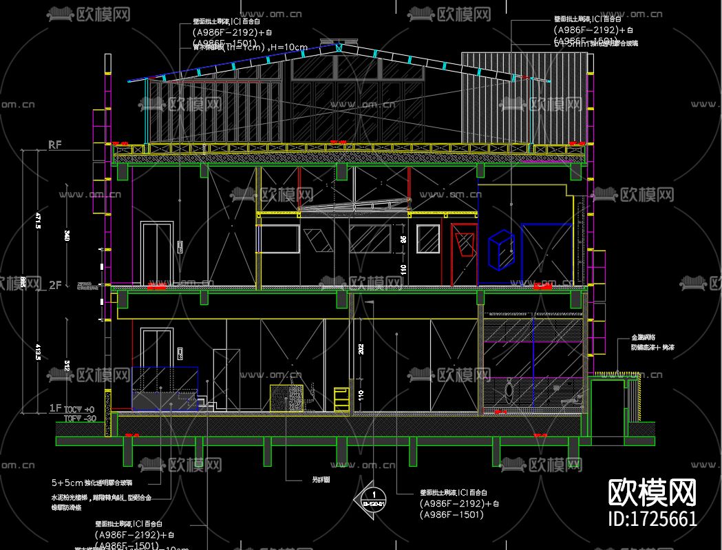 幼儿园建筑cad施工图下载（渲染图7）