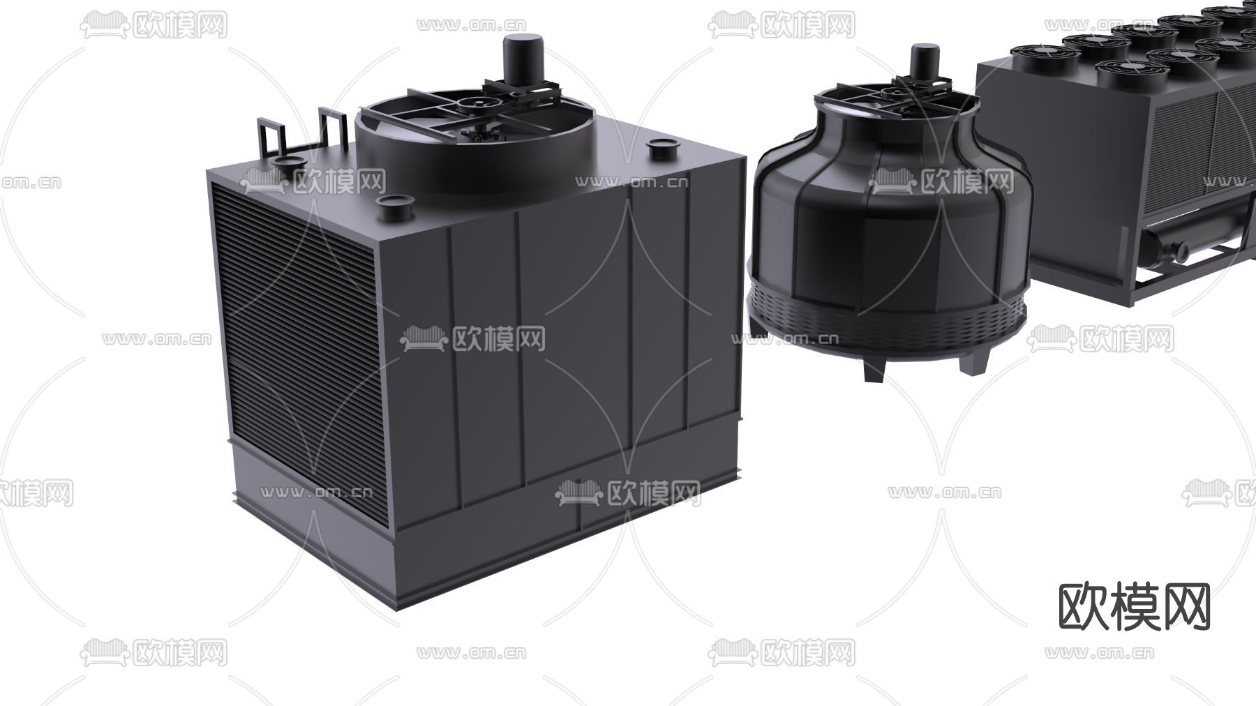 现代机电设备su模型下载（渲染图1）