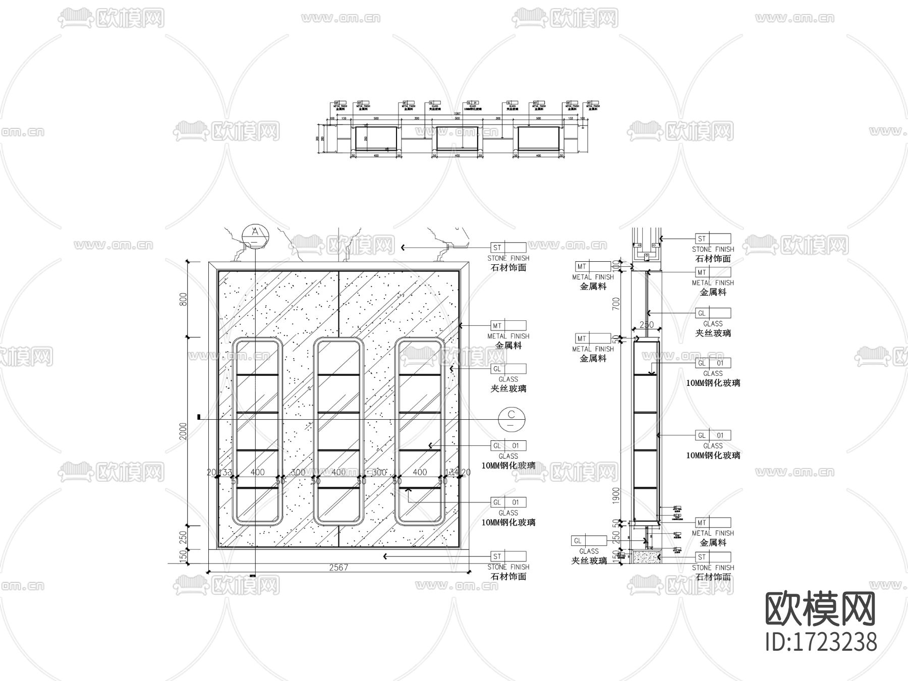 装饰柜cad节点大样图下载