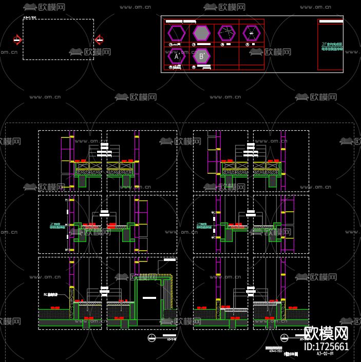 幼儿园建筑cad施工图下载（渲染图3）
