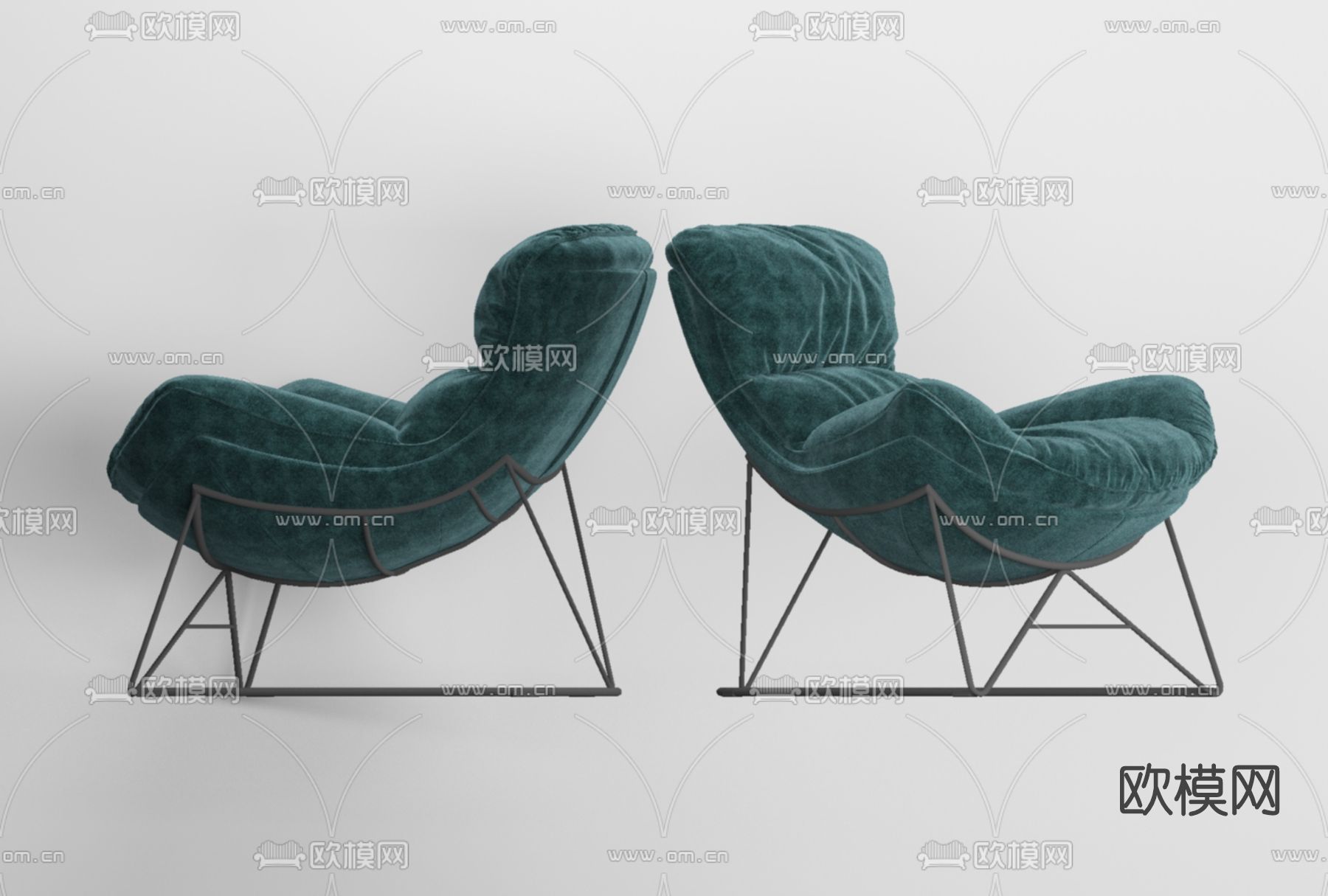 现代布艺休闲椅免费3d模型下载_ID11578115_3dmax免费模型-欧模网