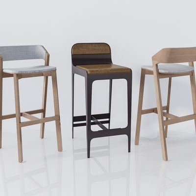  现代吧椅吧凳su模型 