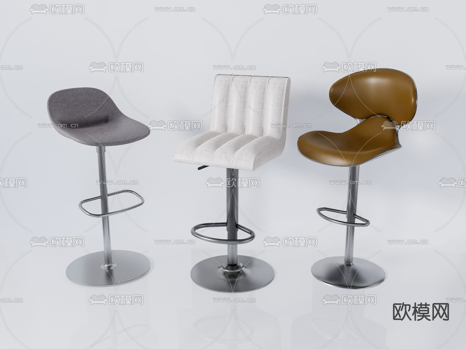 现代吧椅吧凳su模型下载（渲染图1）