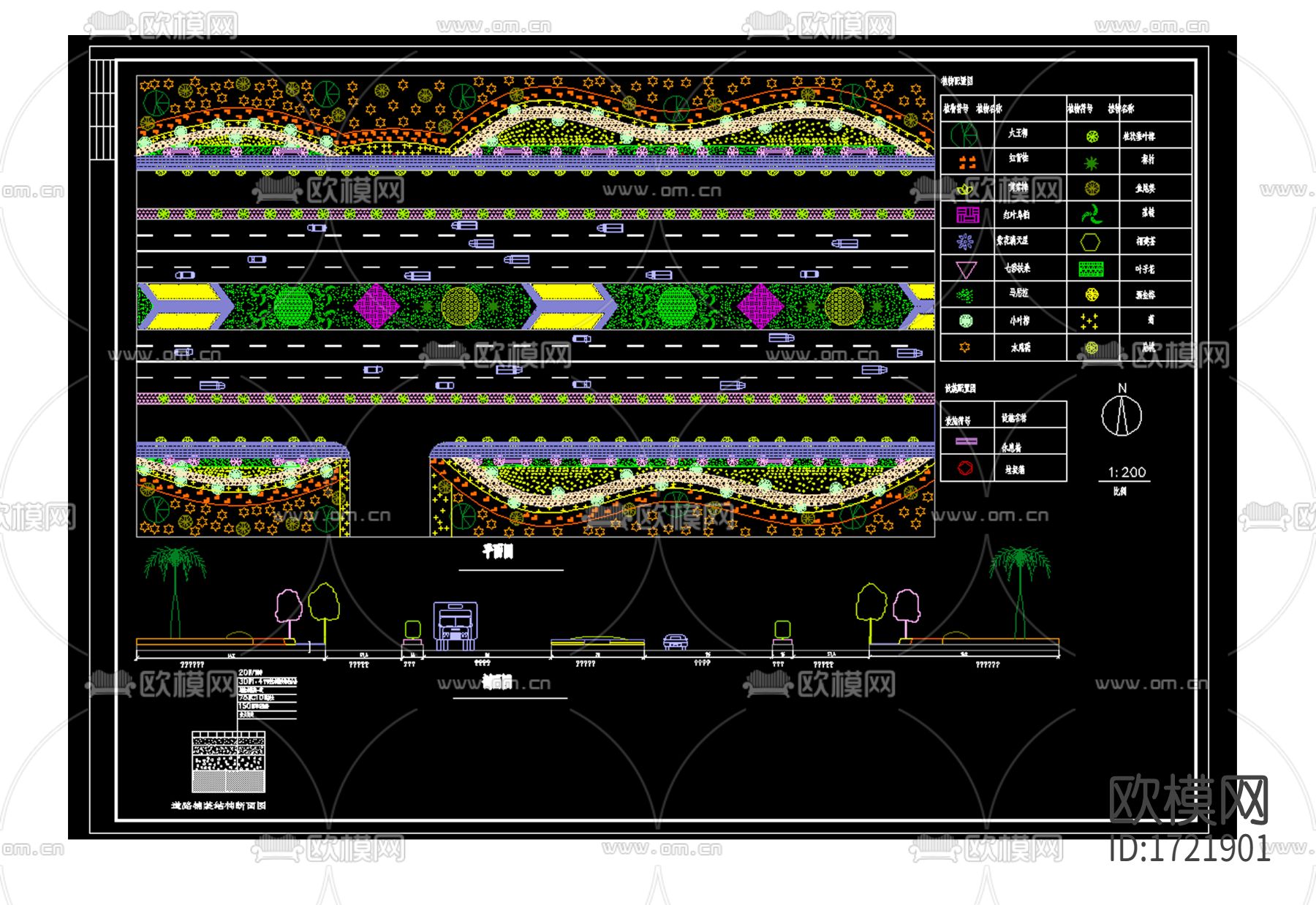 道路规划cad施工图下载