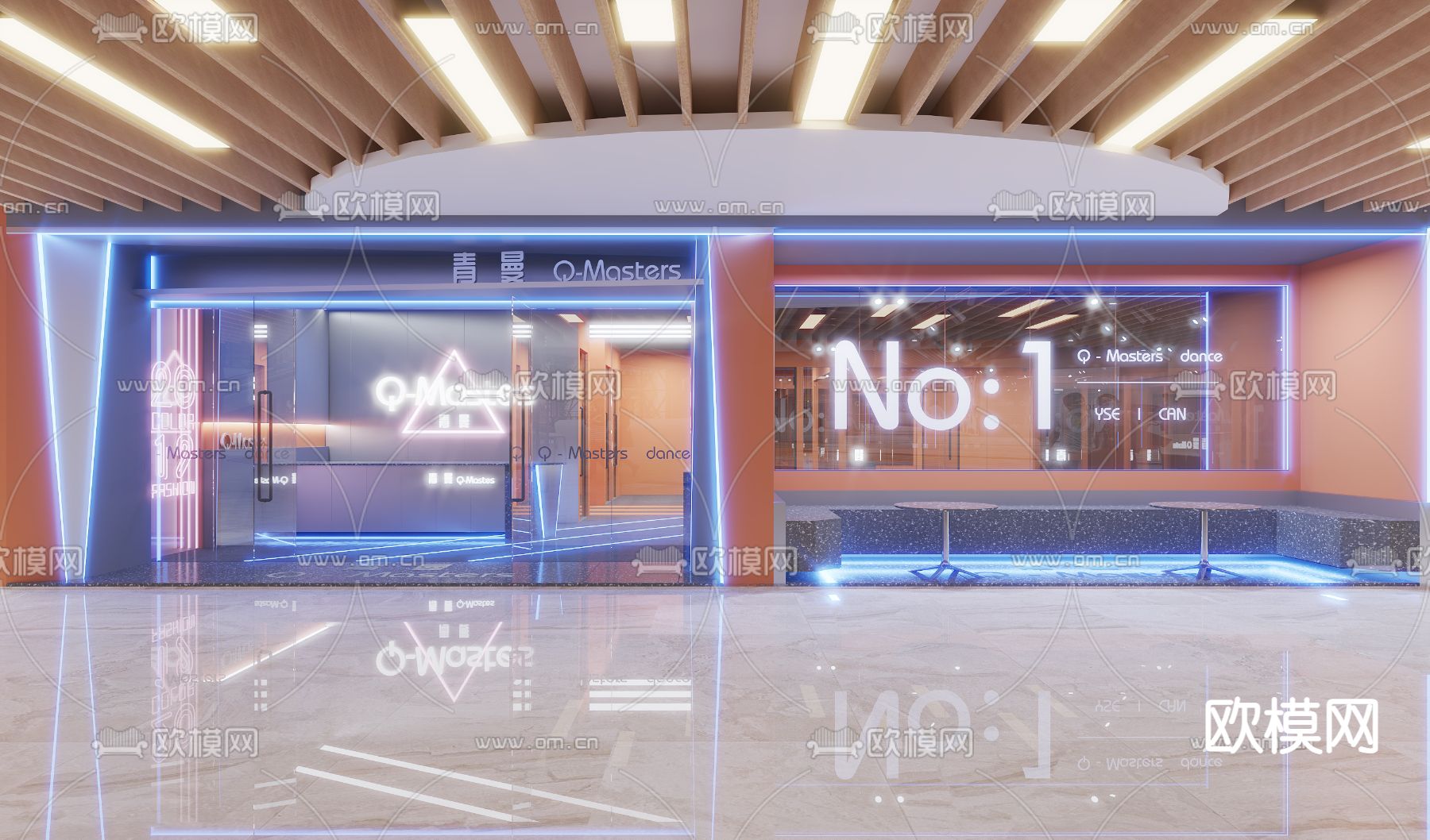 现代舞蹈室免费3d模型下载