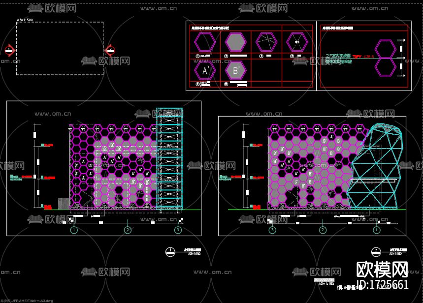 幼儿园建筑cad施工图下载（渲染图2）