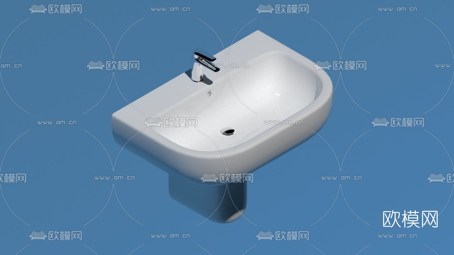 现代洗手台免费3d模型下载