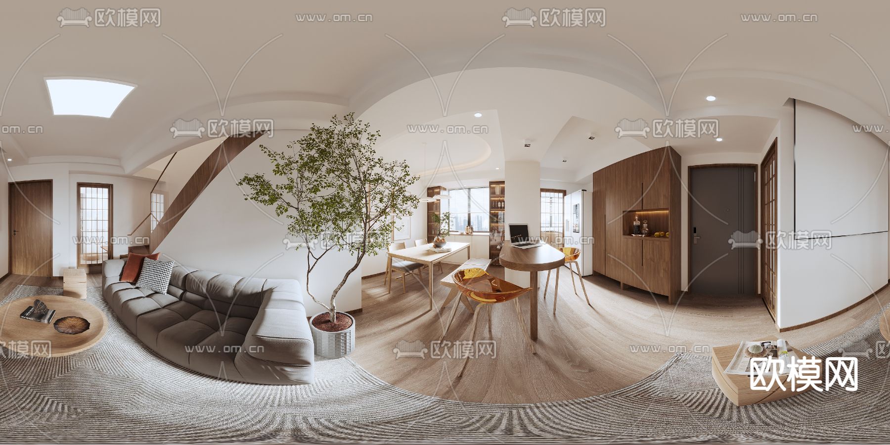 北欧复式公寓cr全景3d模型