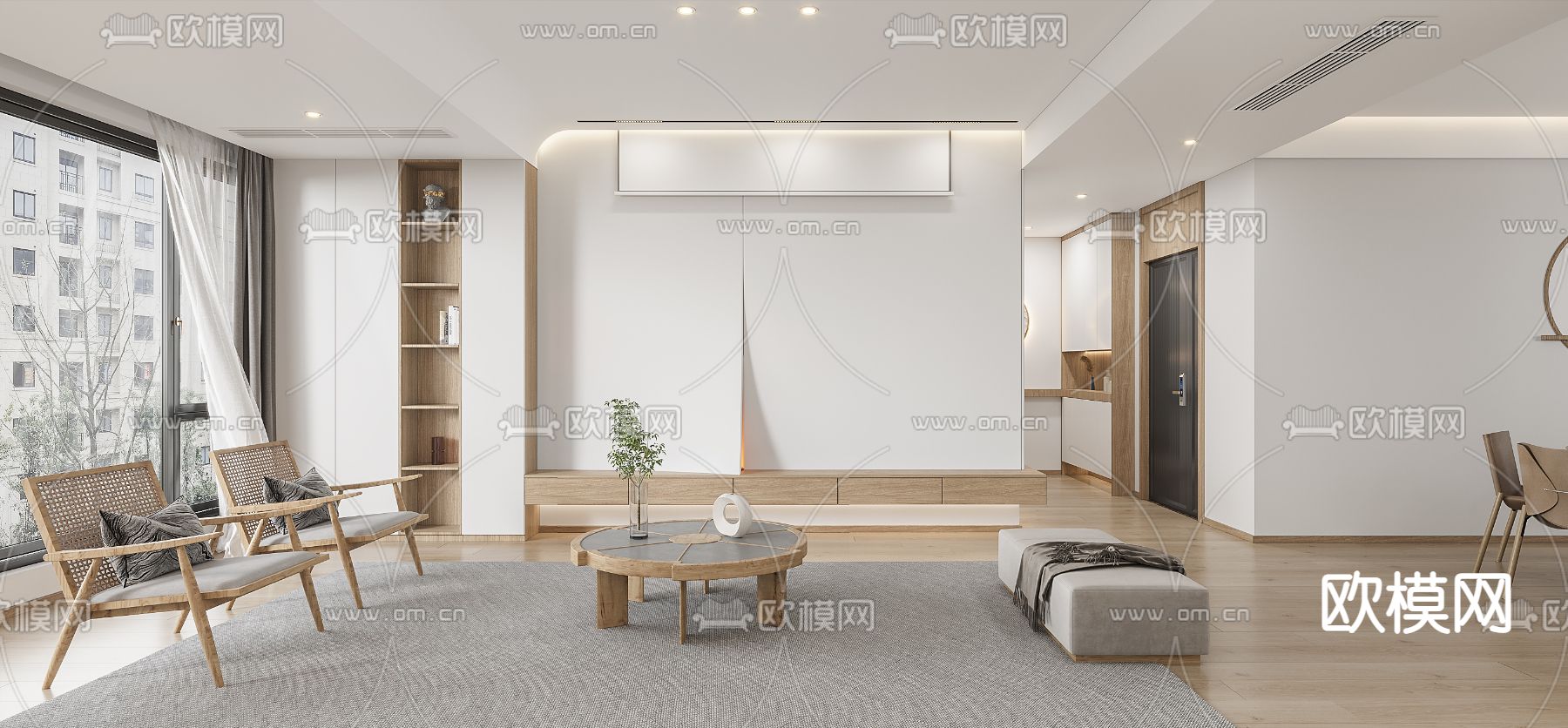 日式客厅3d模型