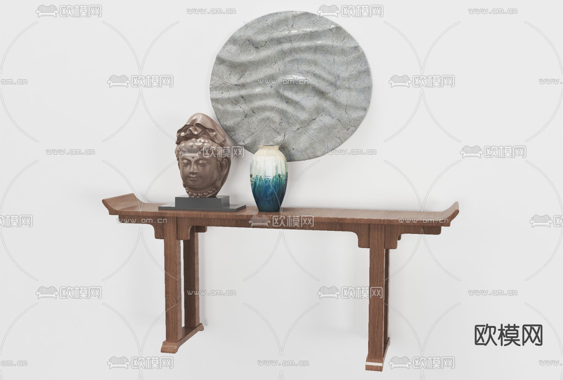 新中式端景饰品摆件免费3d模型下载