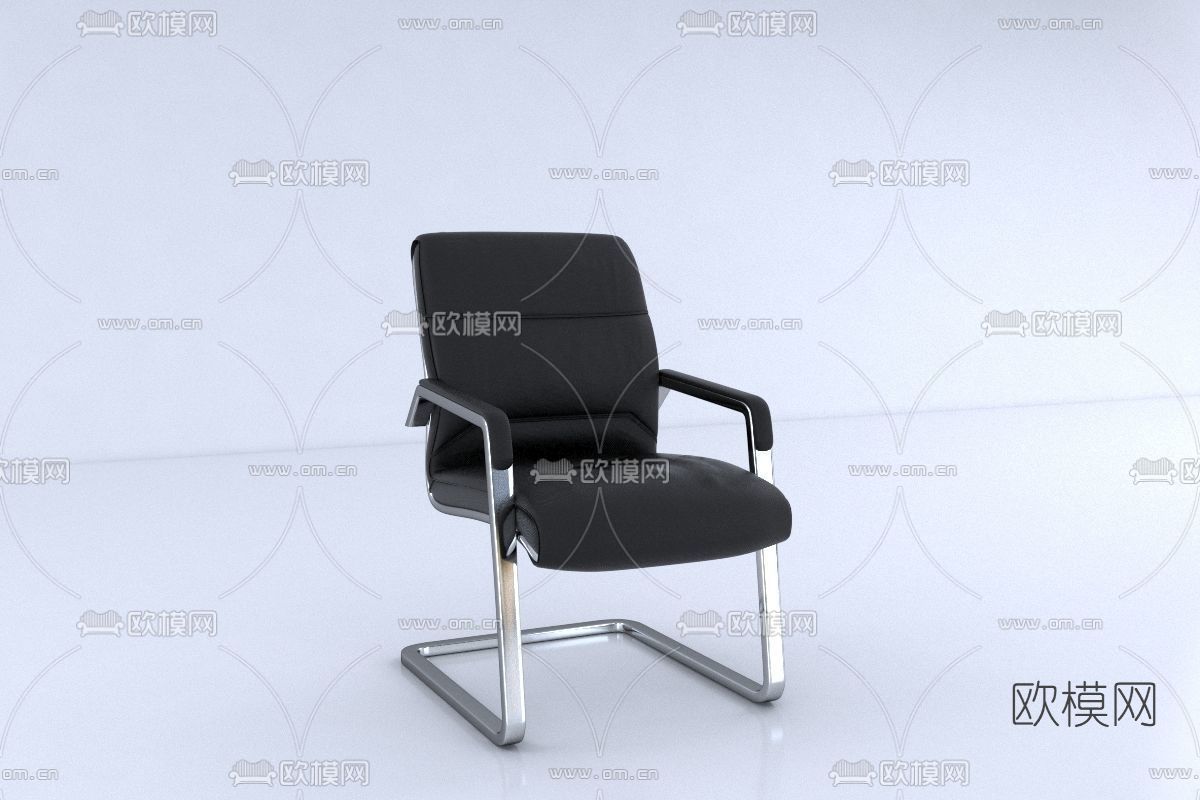 现代皮革办公椅免费3d模型下载