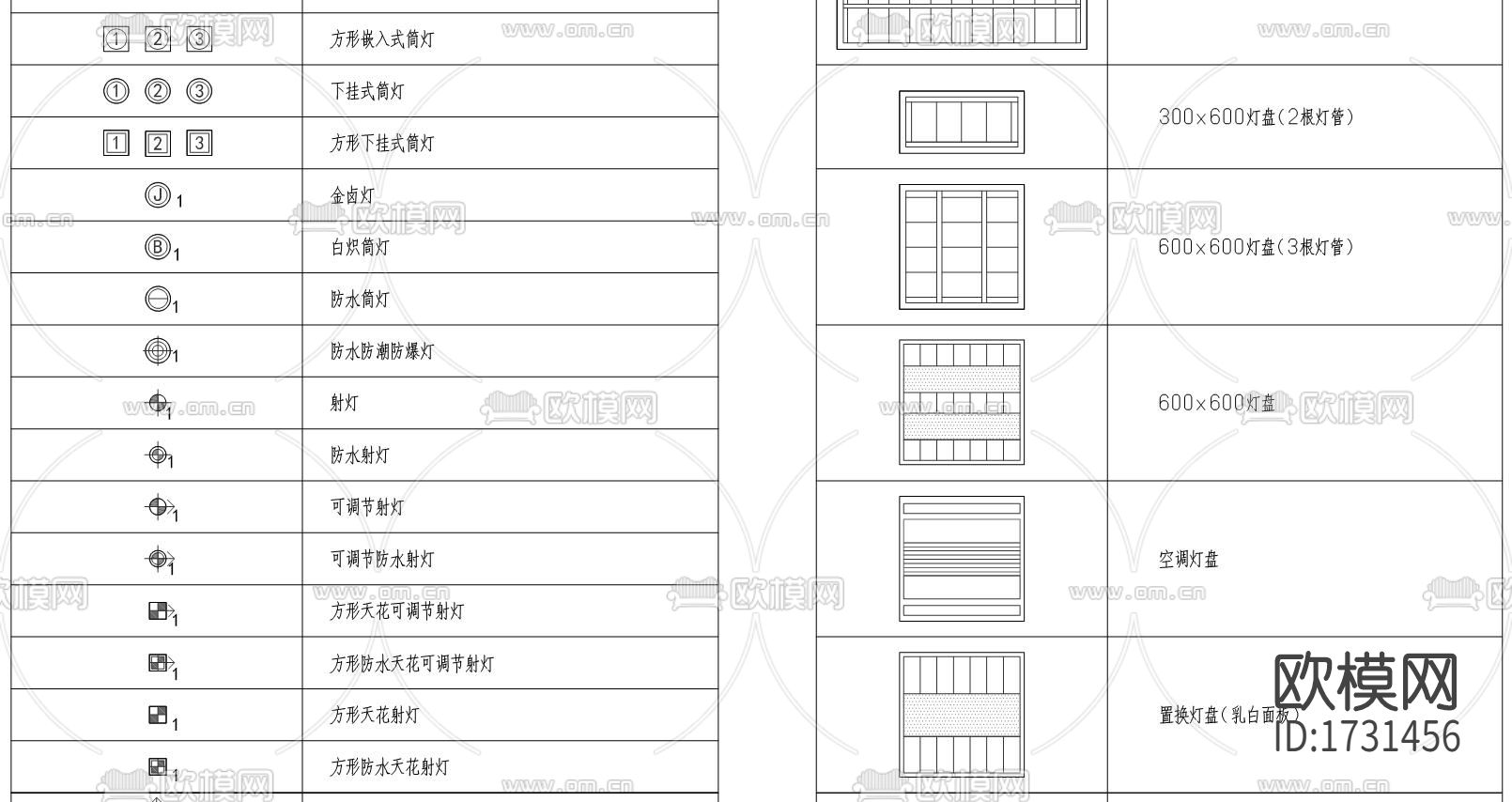 灯具吊灯cad图库下载（渲染图3）