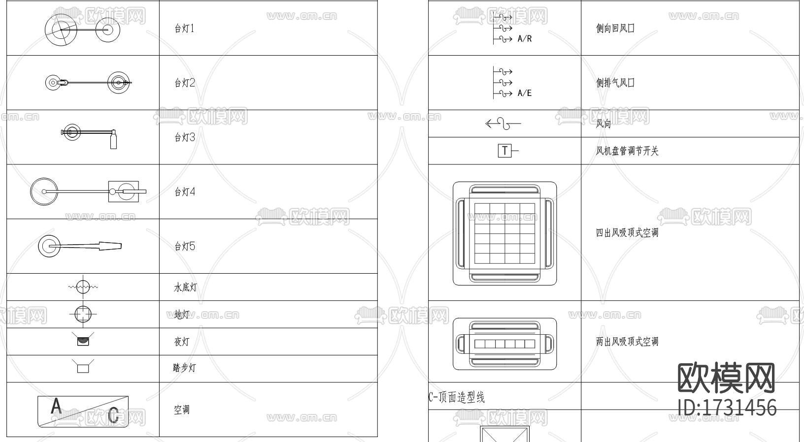 灯具吊灯cad图库下载（渲染图4）