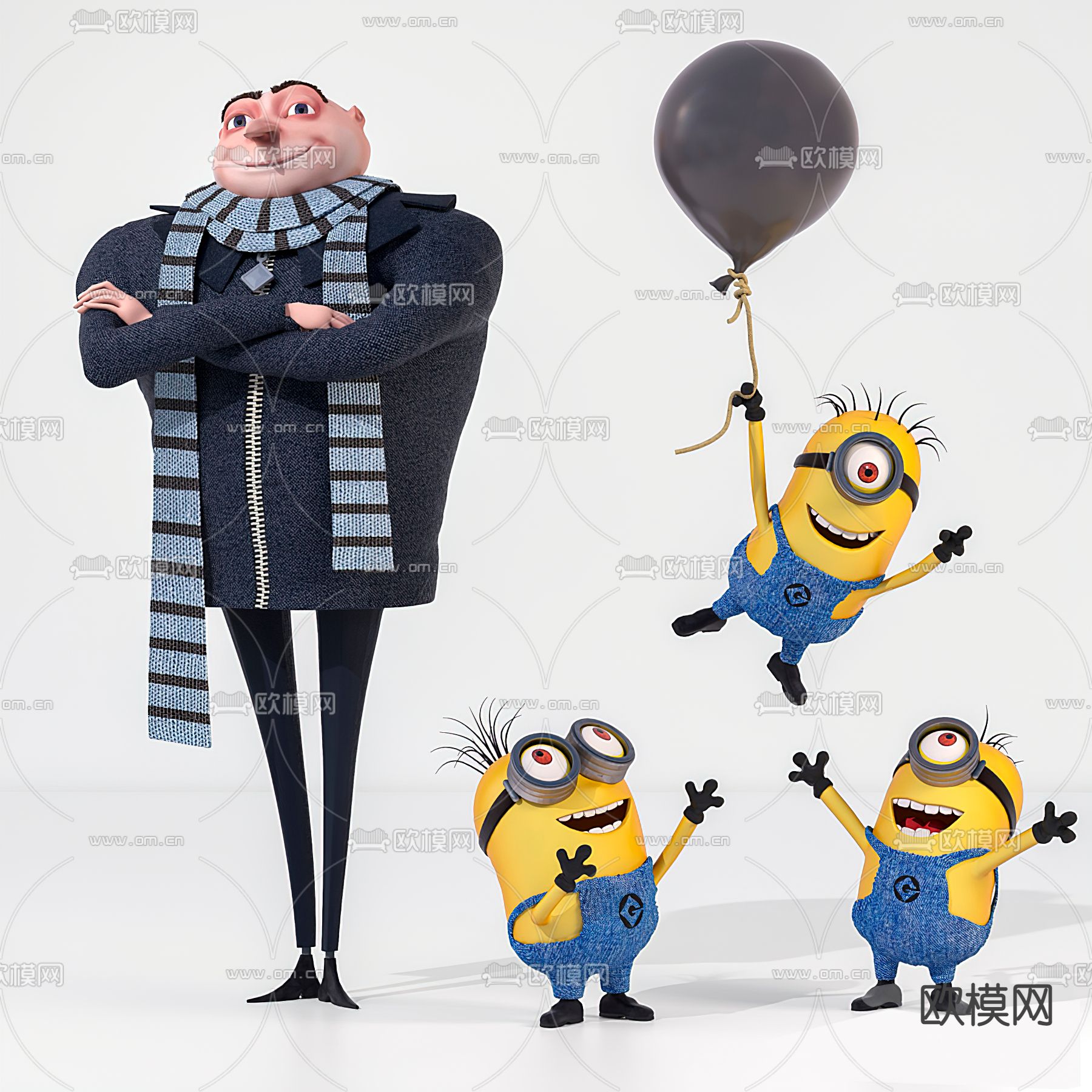 现代神偷奶爸小黄人3d模型下载