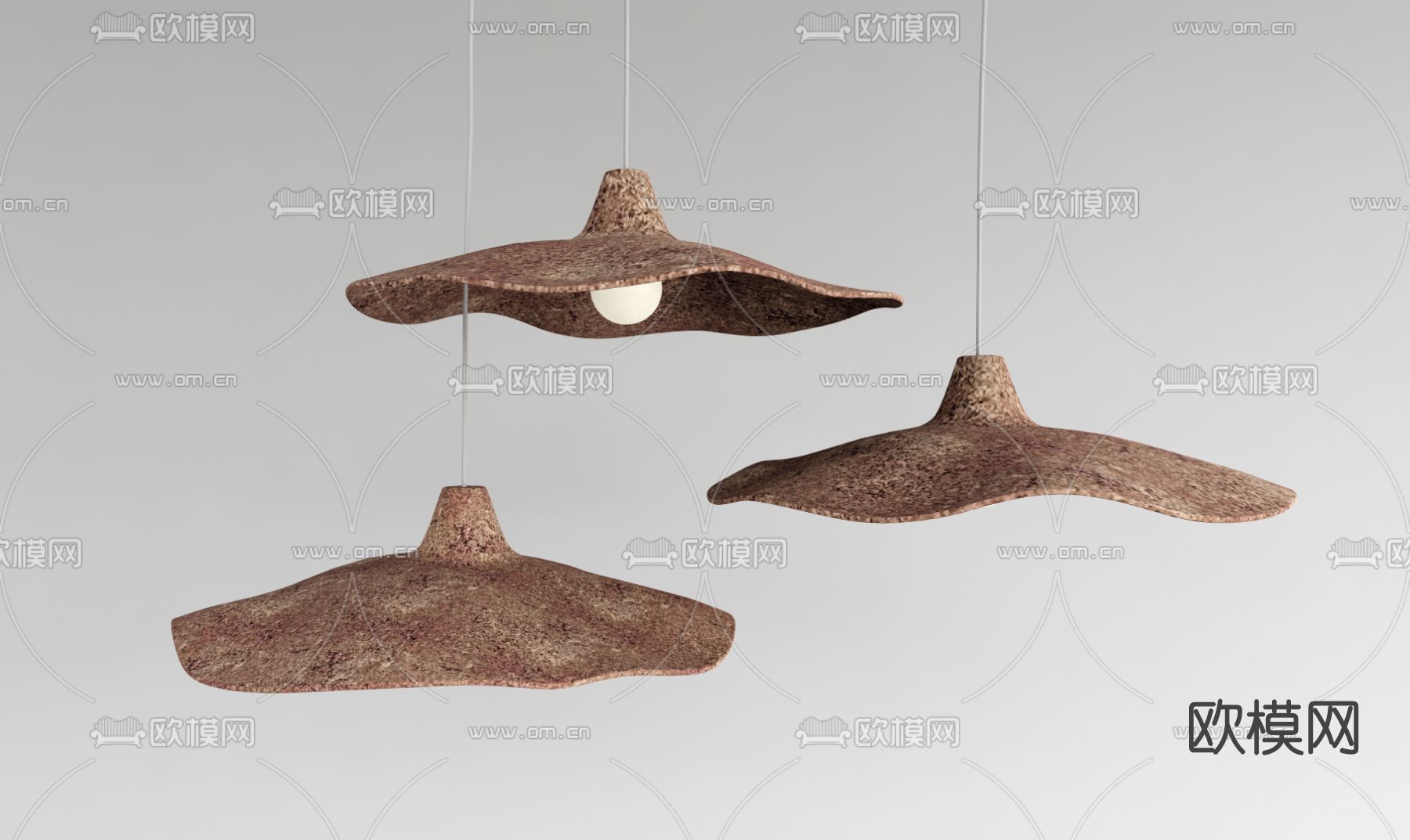 侘寂风吊灯su模型下载（渲染图1）