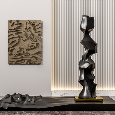 现代抽象雕塑su模型