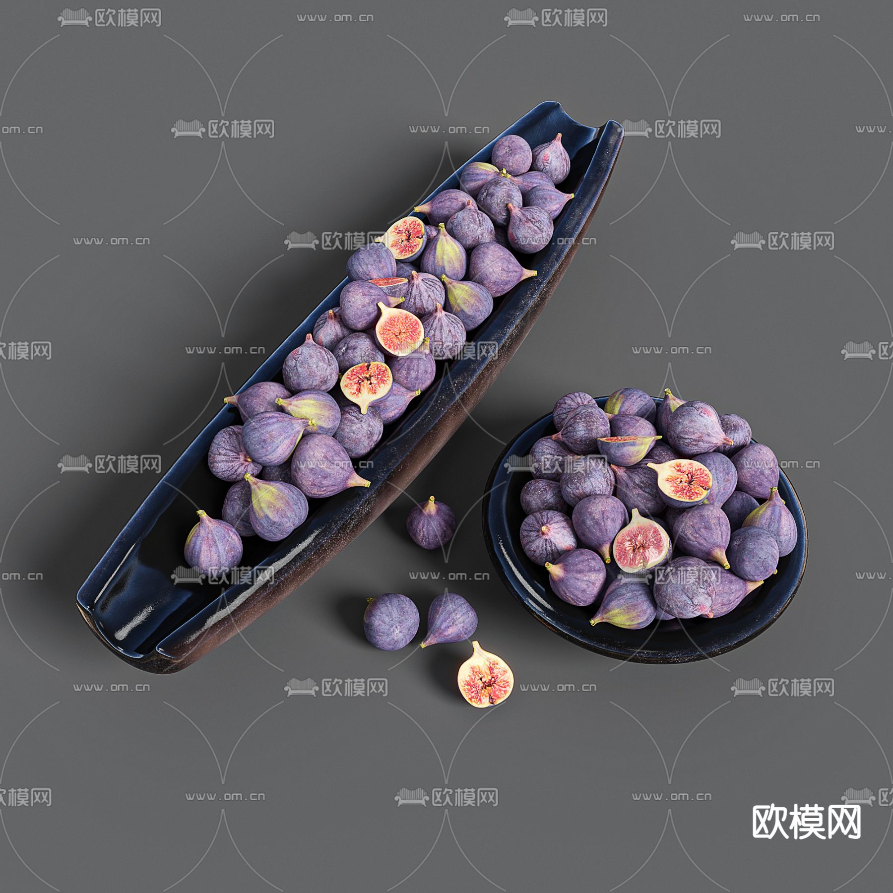 现代水果无花果3d模型
