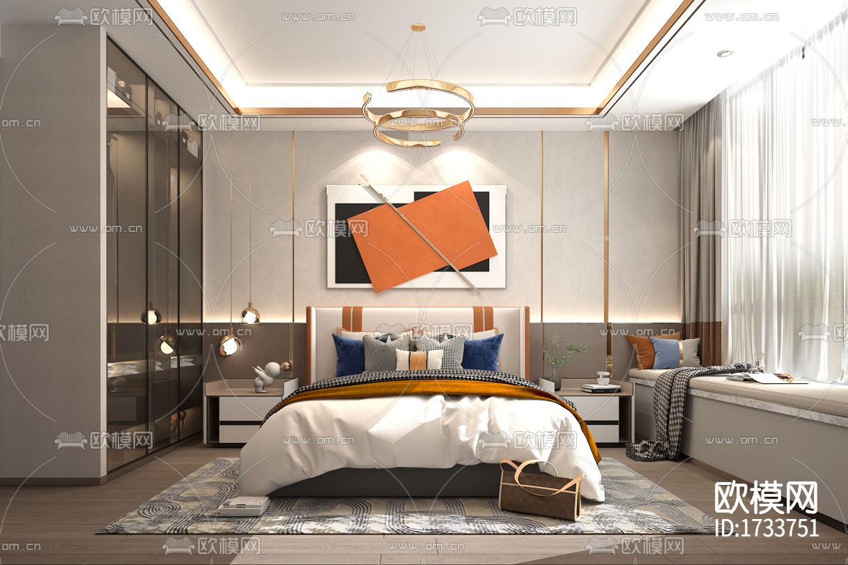 整装住宅cad施工图下载（渲染图3）