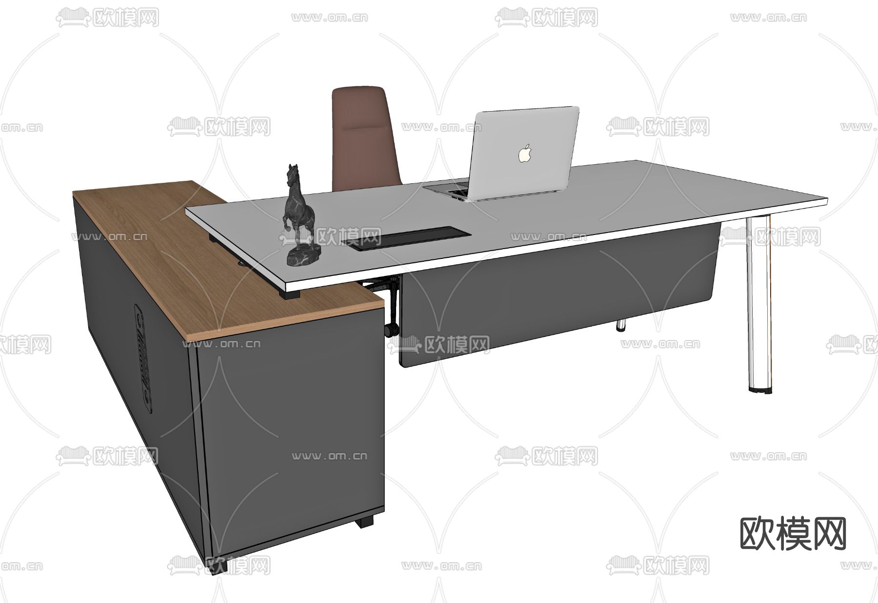 现代办公桌椅su模型下载（渲染图4）