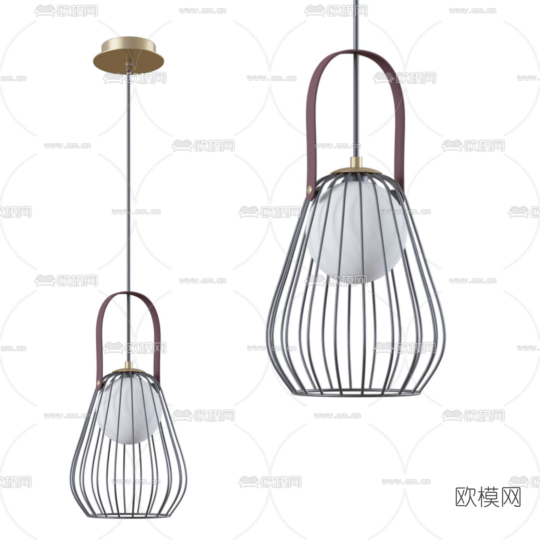 现代吊灯免费3d模型下载