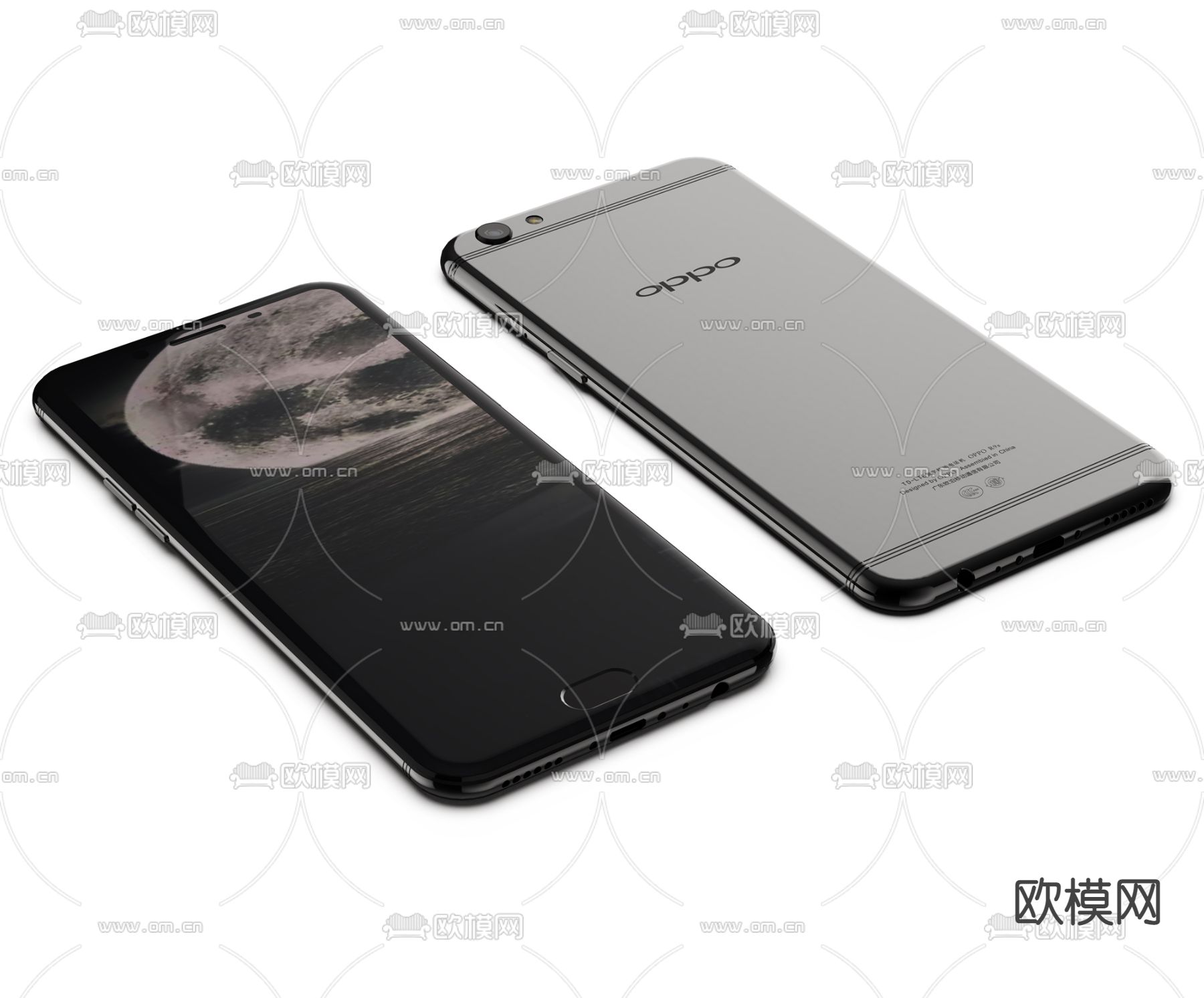 现代OPPO手机3d模型下载