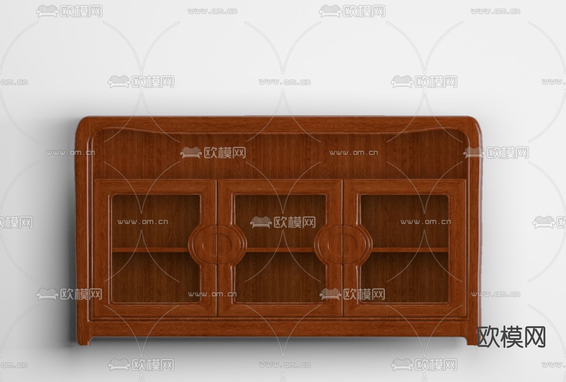 中式实木边柜免费3d模型下载