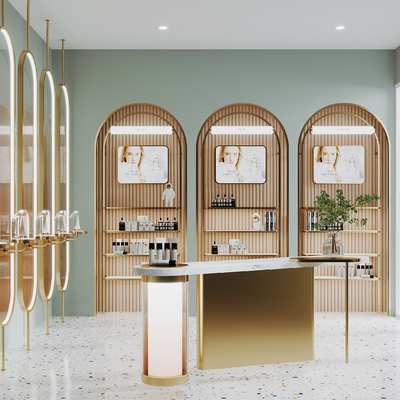  现代化妆品专卖店su模型 