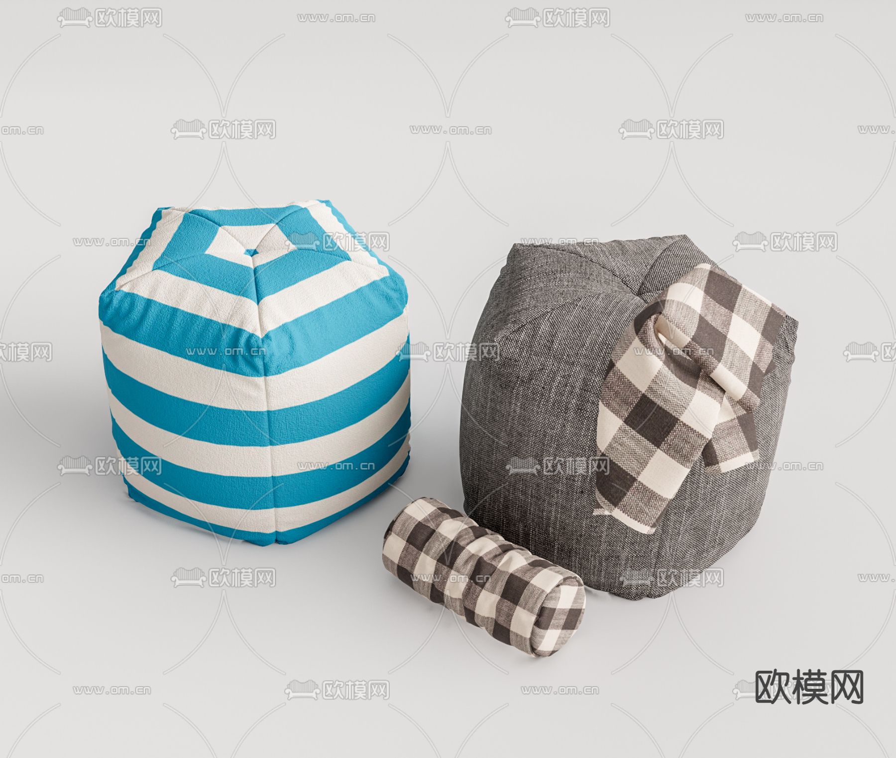 现代矮凳墩子su模型