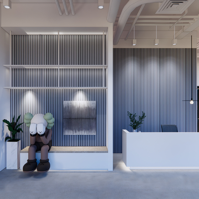  现代办公室su模型 