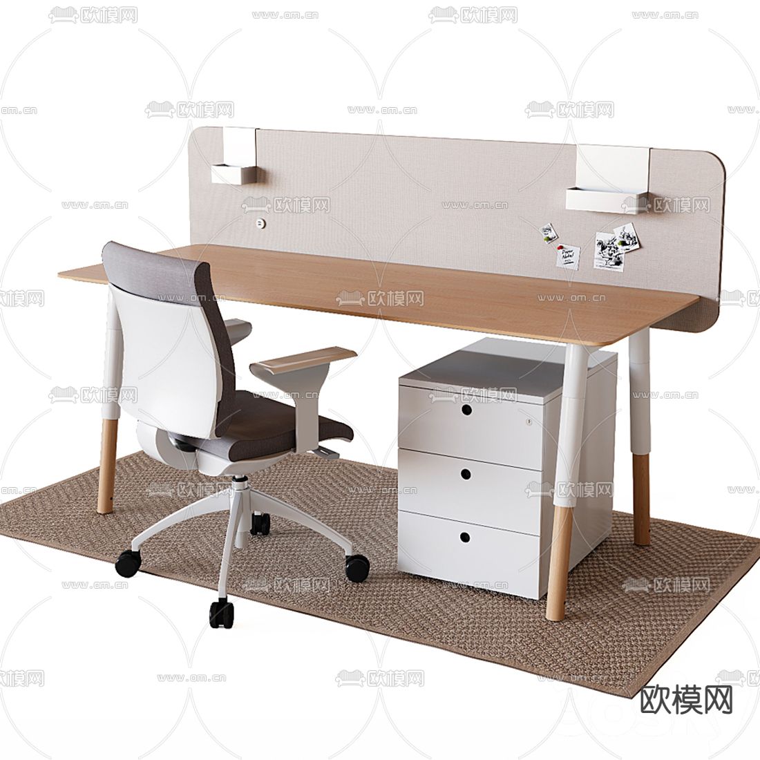 现代书桌椅3d模型
